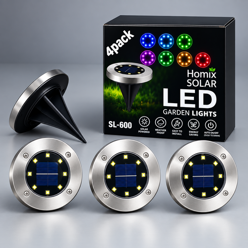 ☀️ Set de 4 Luces LED Solares para Jardín SL-600