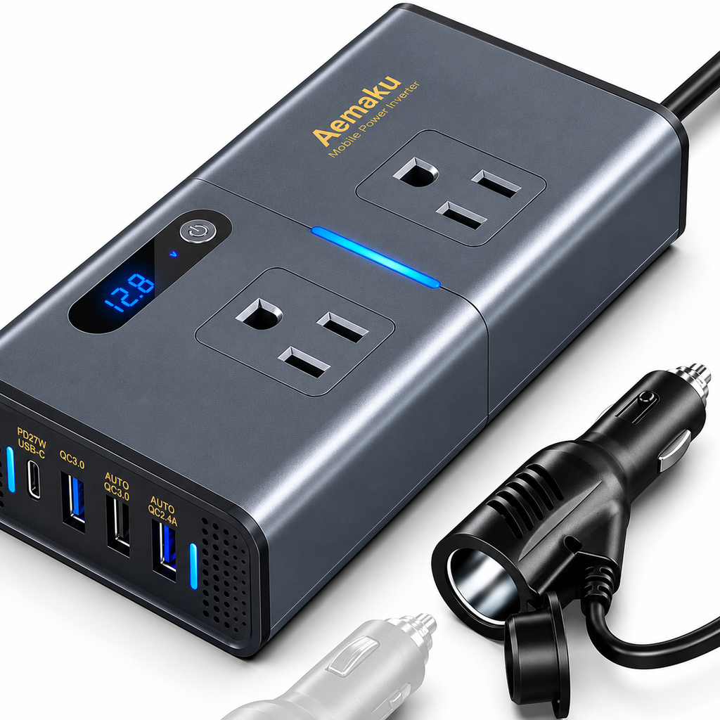 🔌 Inversor de Corriente para Auto 300W con USB D.WORLD
